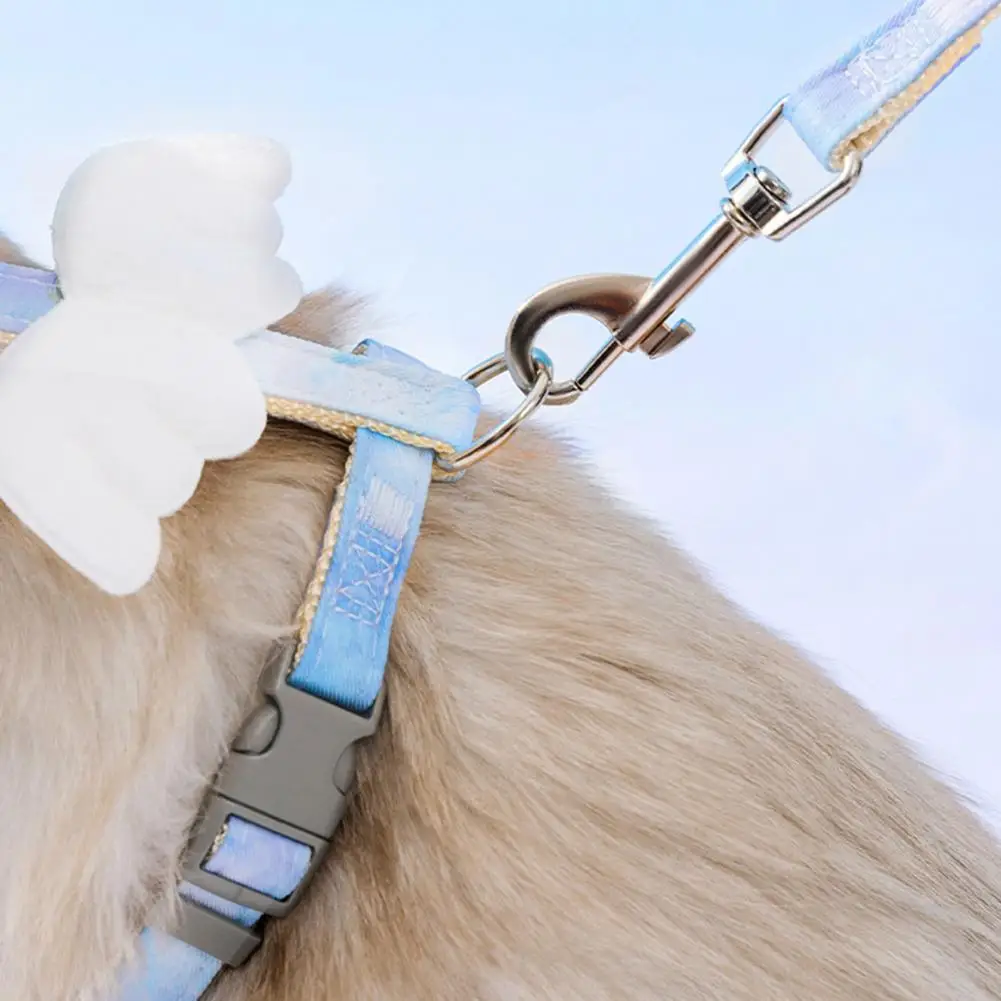 Pet Harness Leash 1 Set Durable No Constraint Nylon  High Strength Dog Harness Traction Rope Set Pet Accessories