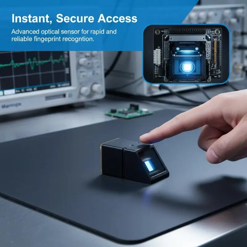 AS608 Optical Fingerprint Scanner Module 1Pcs with Cable High Precision Sensor for Access Control and Safety Applications