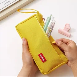 Cosmetic Bag Two Layers Stationery Bag Makeup Brushes Lipsticks Storage Organizer High Capacity Pencil Bag Case Zipper Girls