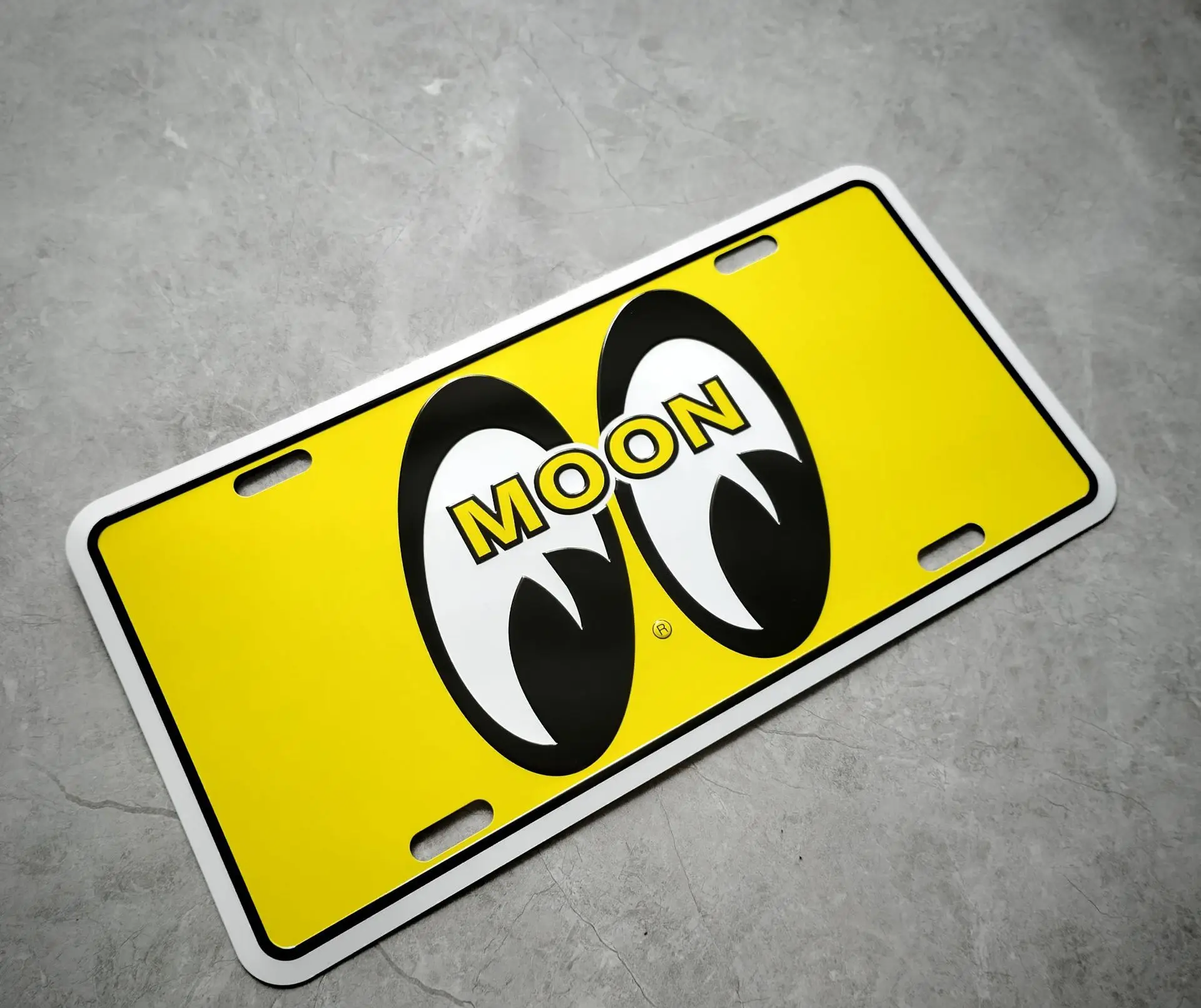 Motorcycle License Plate Moon Mooneyes Rat Fink Car Decoration Ratfink Vehicle Metal Aluminium Licence Tags