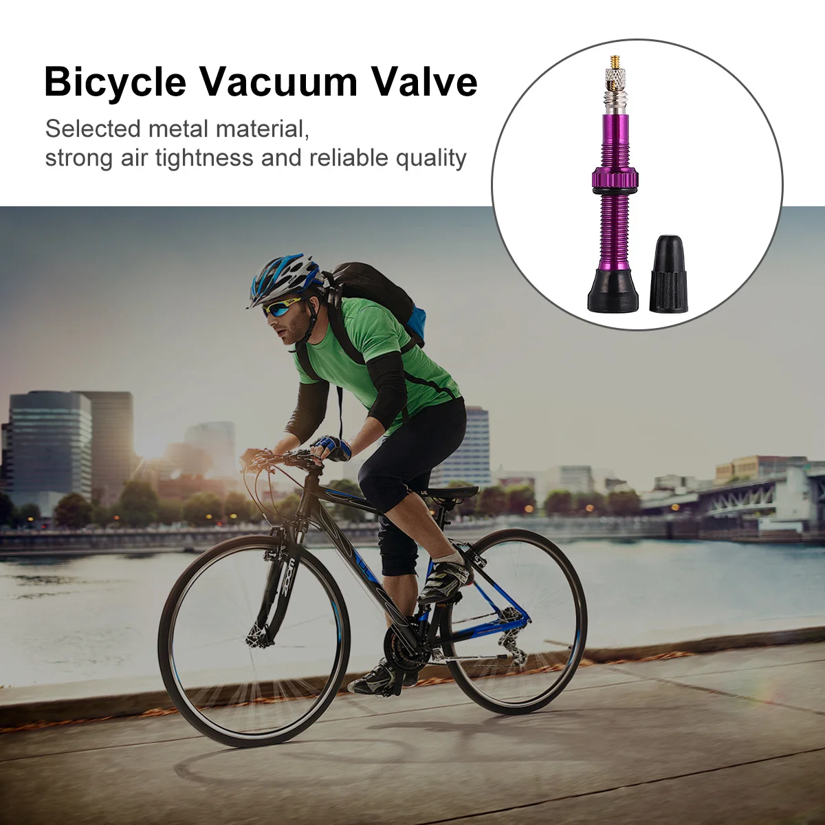 

Premium Bike Vacuum Valve Mountain Cycling Inflating Tubeless Tire Accessories 40Mm Random Color Durable O-Ring Design