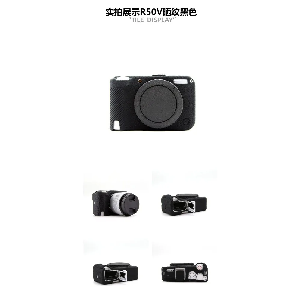 

Protective Silicone Case Sleeve Rubber Camera Body Cover Case Skin For Canon EOS R50V + Hot Shoe Cover