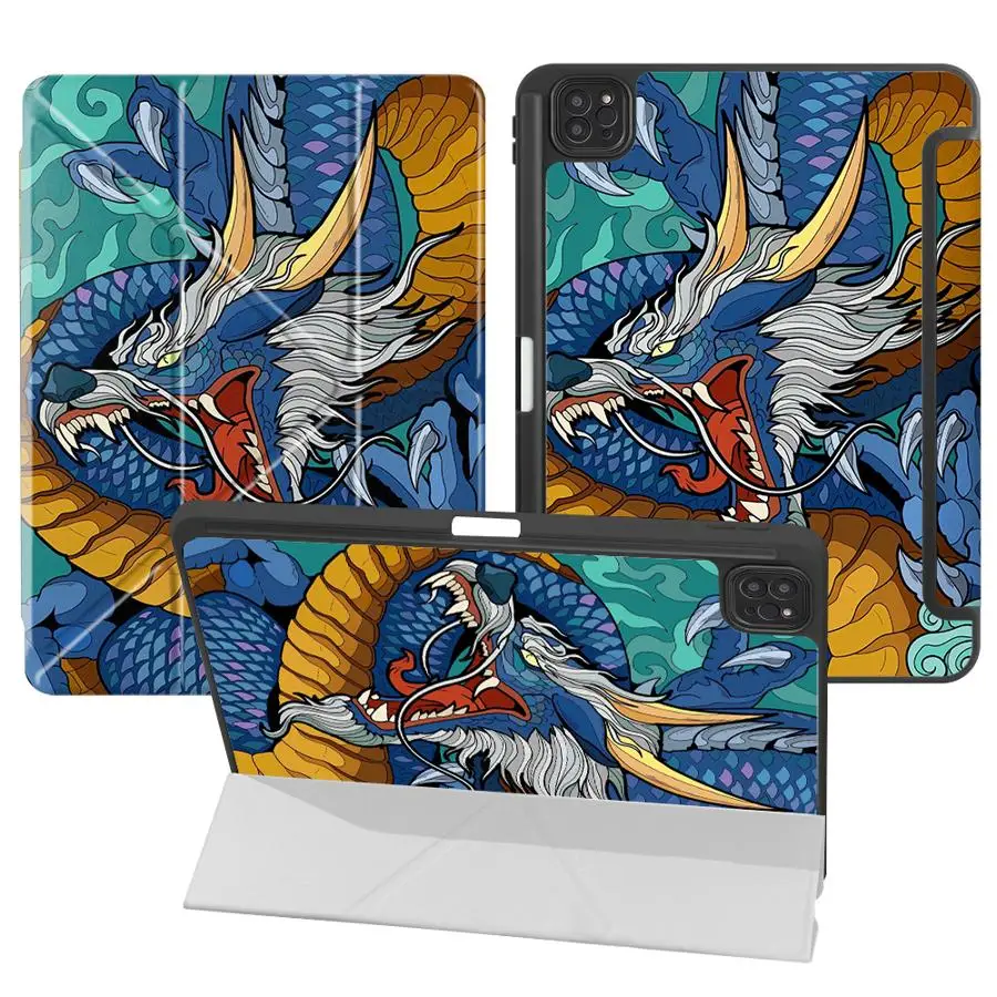 

Чехол для планшета iPad Pro 11-го, 10-го, 9-го, 8-го, 7-го поколений, 12.9 дюймов, Air 4, 5, M3, M2, 1, 2, M4, 11 дюймов, Mini 6, 7, Pro 2025, с подставкой, мультяшный