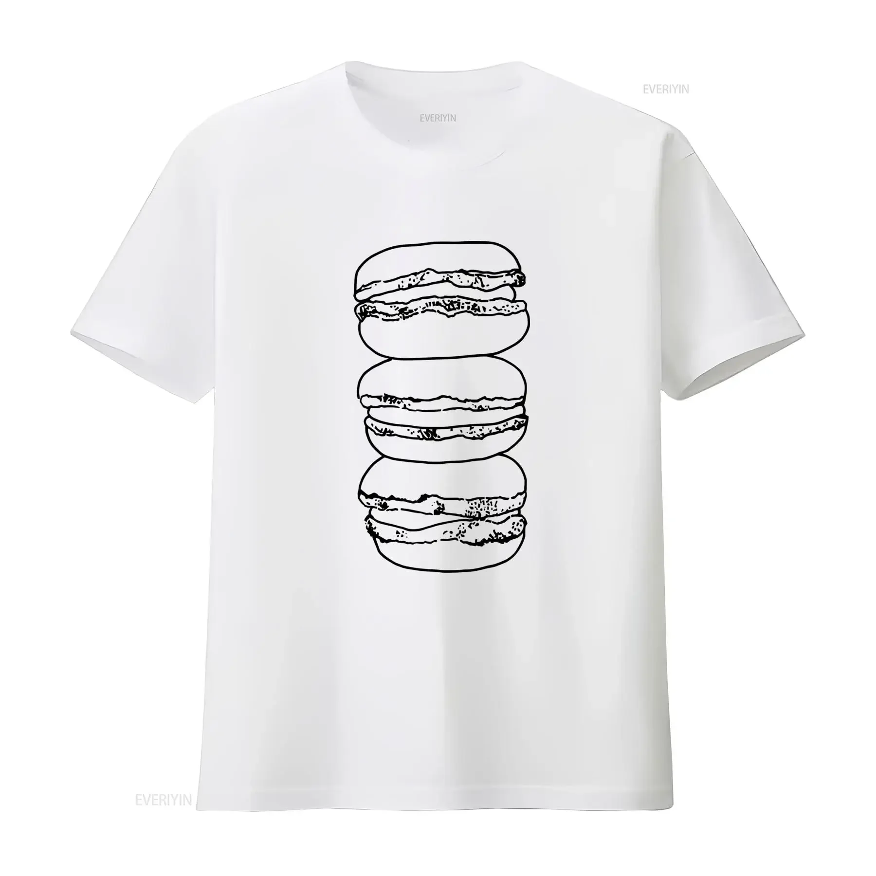Macaron Stack Cotton T Shirt Stylish and Comfortable for All vintage Washed Soft Breathable Top For Everyday Wear Stretched
