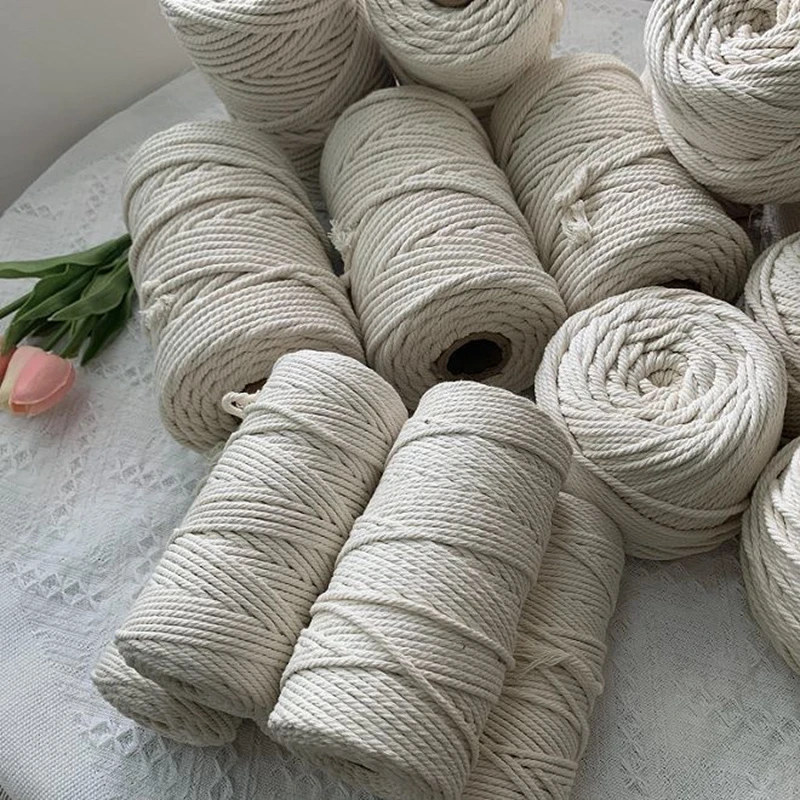 2mm 3mm 4mm Makramee Schnur Baumwolle Seil Schnur diy Nähen Bohemia Hochzeit Dekor Seil Band Handwerk manuelle Traum fänger Zubehör