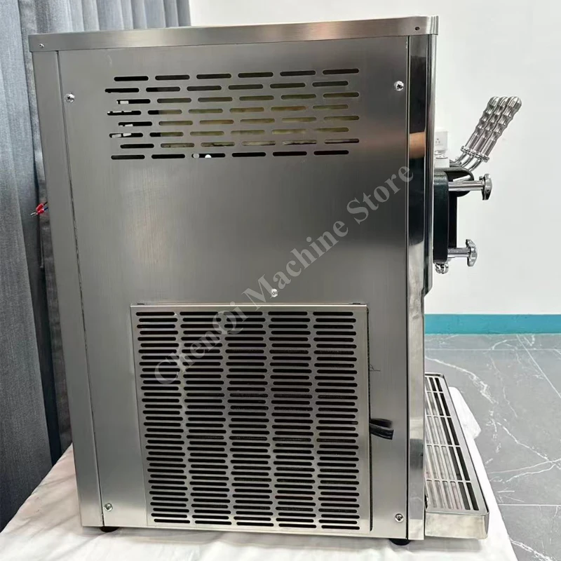 آلة الآيس كريم الناعمة مضخة توسيع الهواء طاولة الحفاظ الليلية مزدوجة 7 لتر هوبر صانع آلة صنع الآيس كريم