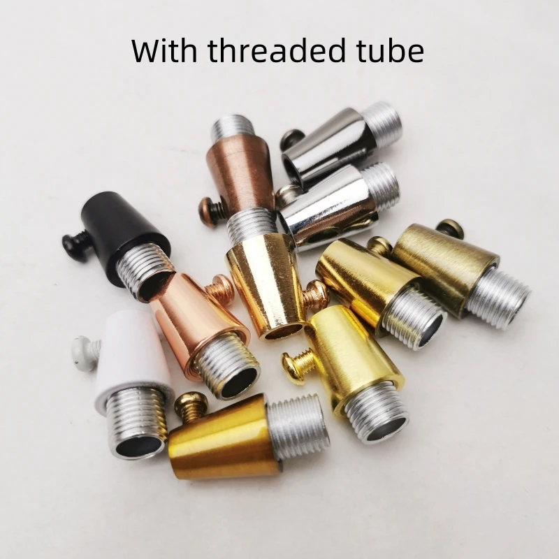 10 قطع من القبضات المعدنية لقفل الكابل، مقابض سلك معدنية لتخفيف سلالة الكابلات العتيقة لملحقات الإضاءة النحاسية والذهبية والأسود