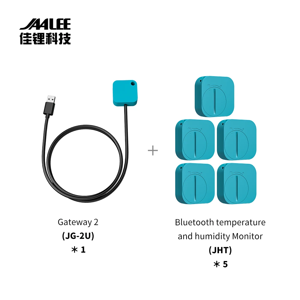 JAALEE JHT Water-Resistant Indoor/Outdoor  Temperature/Humidity/Dewpoint/VPD Smart Sensor  Thermometer/Hygrometer Logger Export