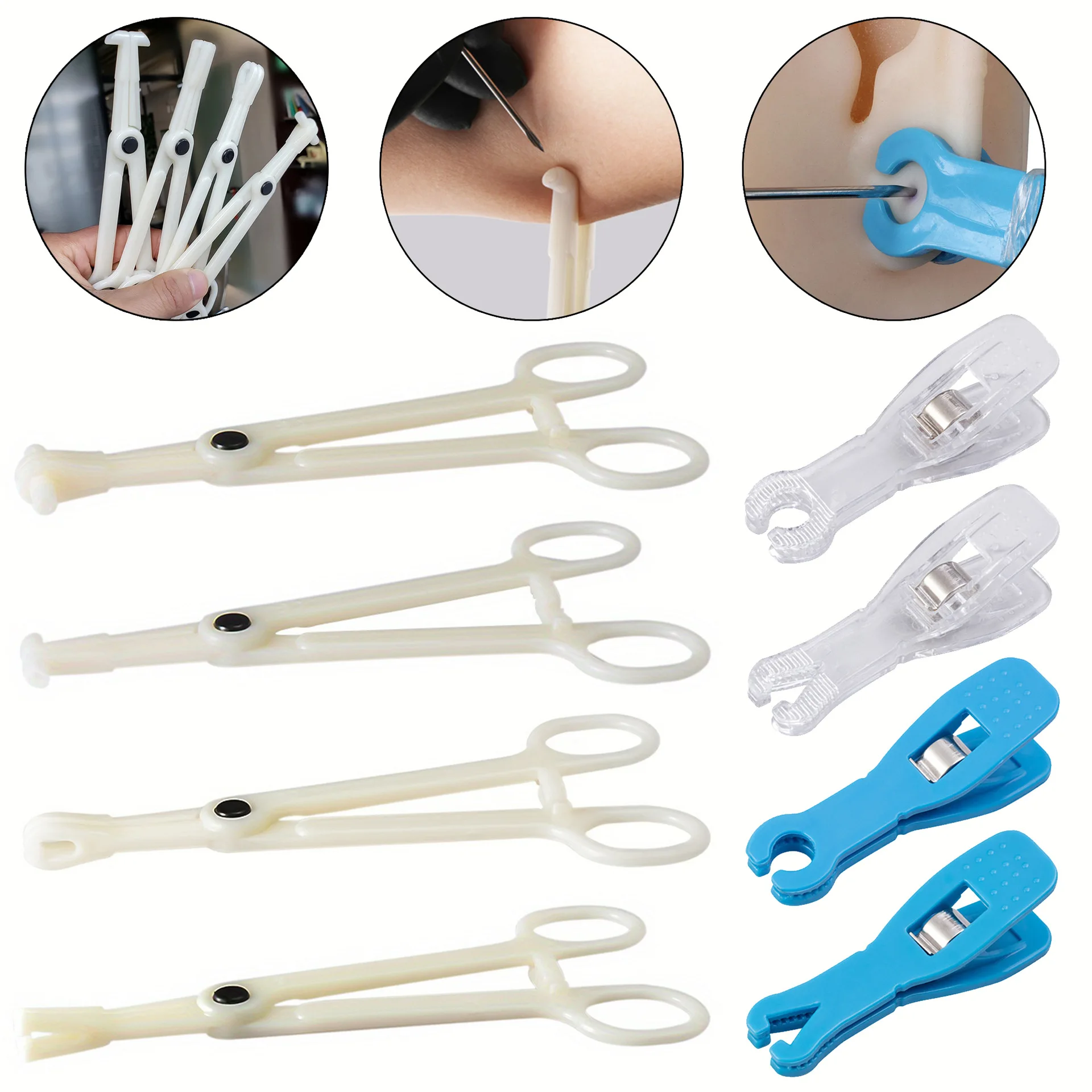 

1PC Disposable Sterile blue Body Piercing needle Tool clip FORCEP CLAMP piercing clip tattoo accessories