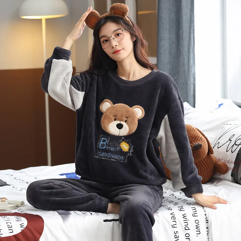 

Pajama Sets Unisex Satin Women Twill Geometric Splicing Design Durable Structured Casual Fit Pocket Detail Buttoned Long Sleeve