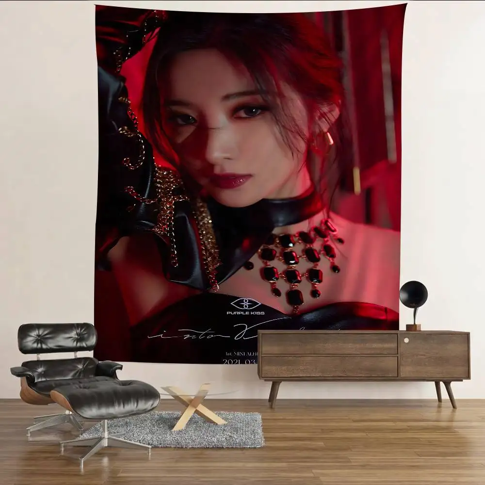 Famous Pop P-PURPLE K!SS Kpop Singer Colorful Tapestry Wall Hanging Cheap Hippie Wall Hanging Bohemian Mandala Wall Hanging