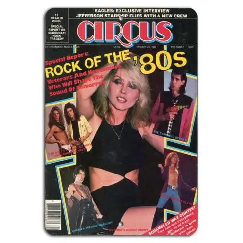 Retro '80s Rock Legends: Vintage Circus Magazine Cover Art tin sign-aluminum