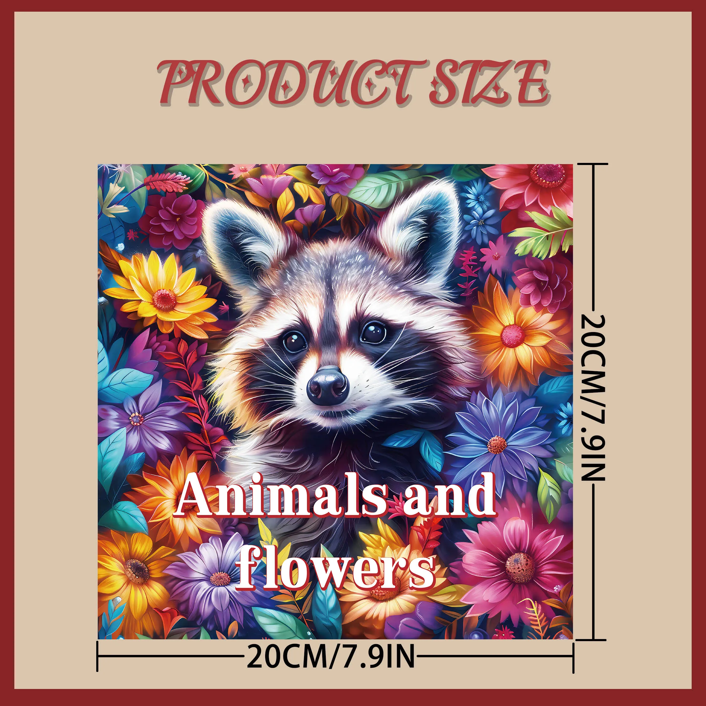 Adult Picture Book: Animal and Flower Coloring Book - 20 Pages of Cute Animals in Flower Fields