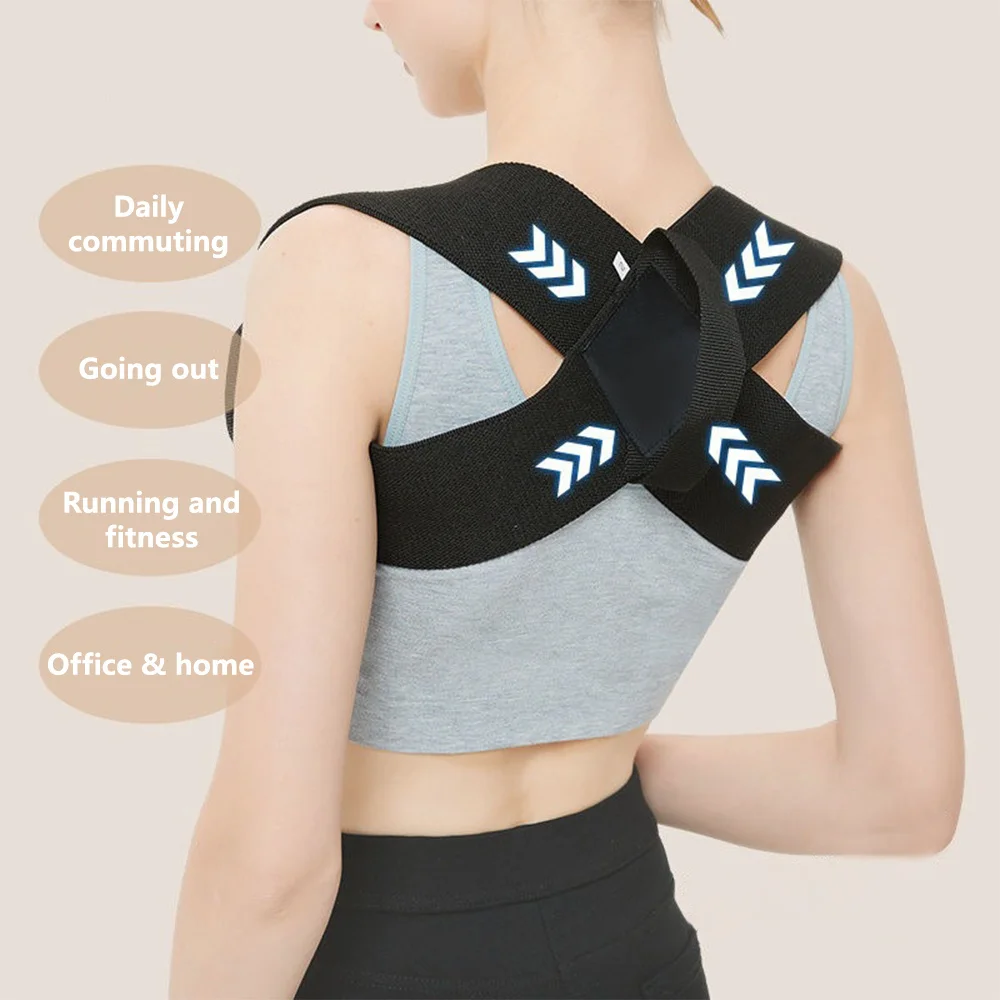 Adjustable Back Posture Corrector Belt, Shoulder Lumbar Support Strap for Hunchback Posture Correction Body Shaping