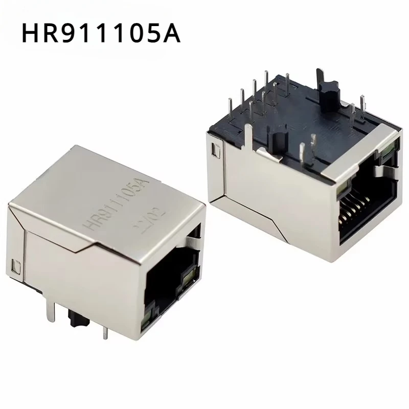 

HR911105A RJ45 Connector RJ45 Socket PCB Mounting Network Adapter For Network Data Transfer with Lamp