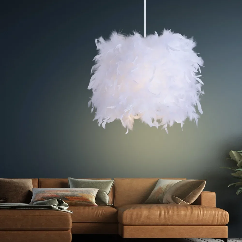 Moderne nordische Feder Pendel leuchten Hanglamp LED Pendel leuchte Glanz Vintage Loft Dekor Esszimmer Küche Home Leuchten