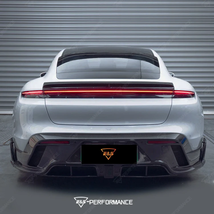 Auto Part Facelift dla Porsche Taycan Upgrade to M Style Front Lip Rear Diffuser Side Skirts Carbon Fiber Material Body Kit