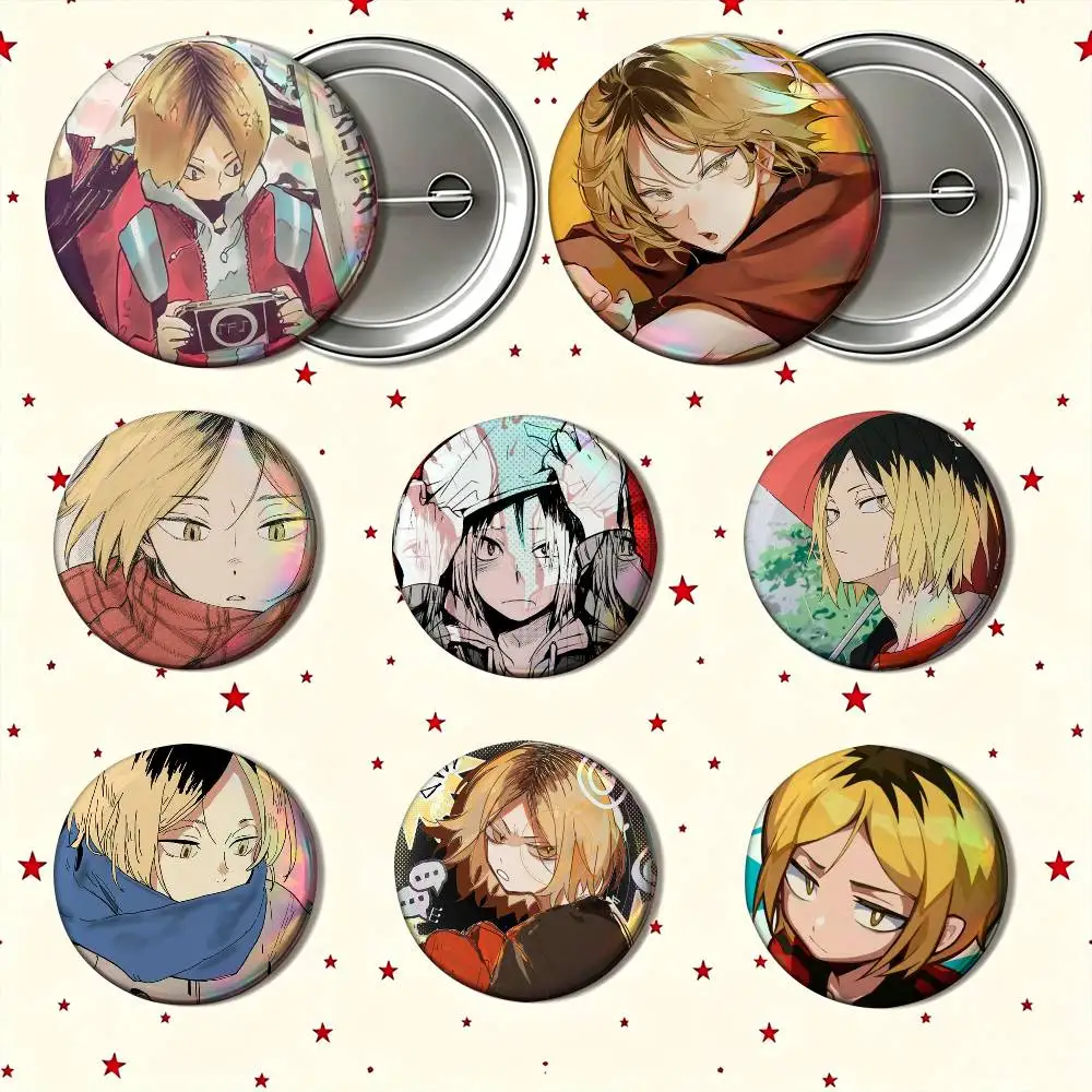 Kenma Kozume H-Haikyuus 25mm 32mm 44mm 58mm Anime Badges Brooches DIY Pins Decorations Birthday Gifts