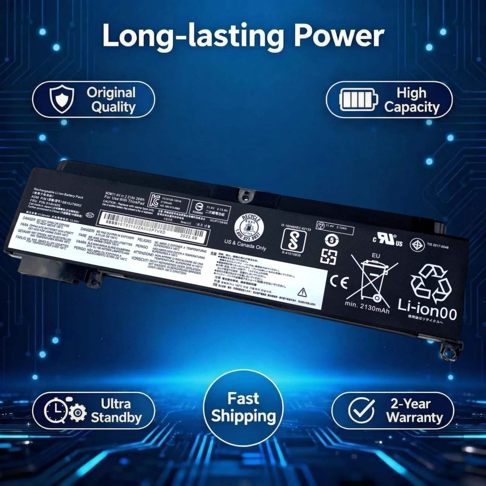 New Original 00HW024 01AV405 Laptop Battery For Lenovo ThinkPad T460s T470s 01AV406 01AV407 01AV408 01AV462 00HW025 SB10J79003