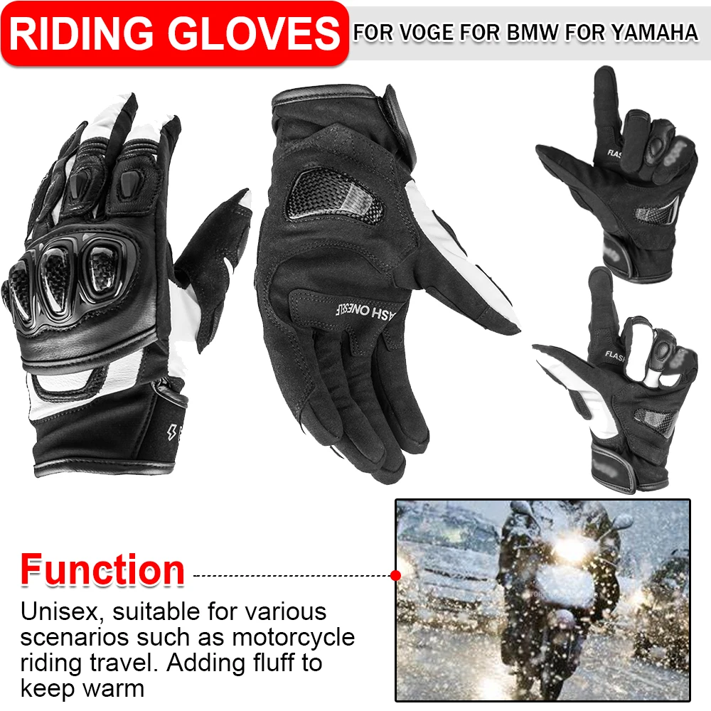 Winter Riding Windproof Warmth Gloves Men Women Universal Finger Touchable Screen Glove For Motorcycle Travel Anti-Slip Gloves