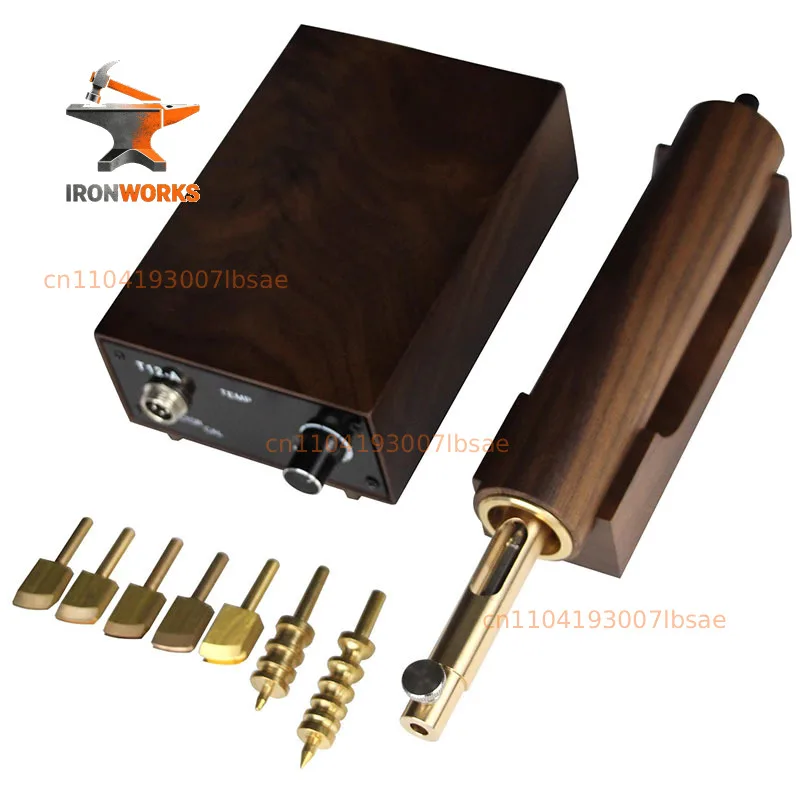 Leather Edge Ironing Machine Electric Heating Temperature Control Electric Soldering Iron Brass Seal Heaterr Edge Wire Device