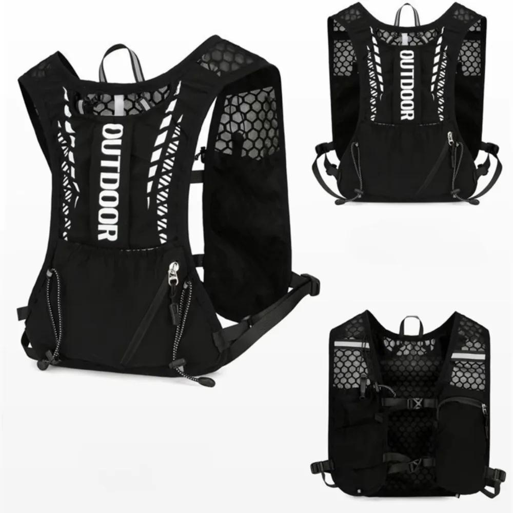 Hydration Running Vest  for Hiking Backpack, Reflective Safety Vest , Lightweight Adjustable Marathon Gear for Trail Running