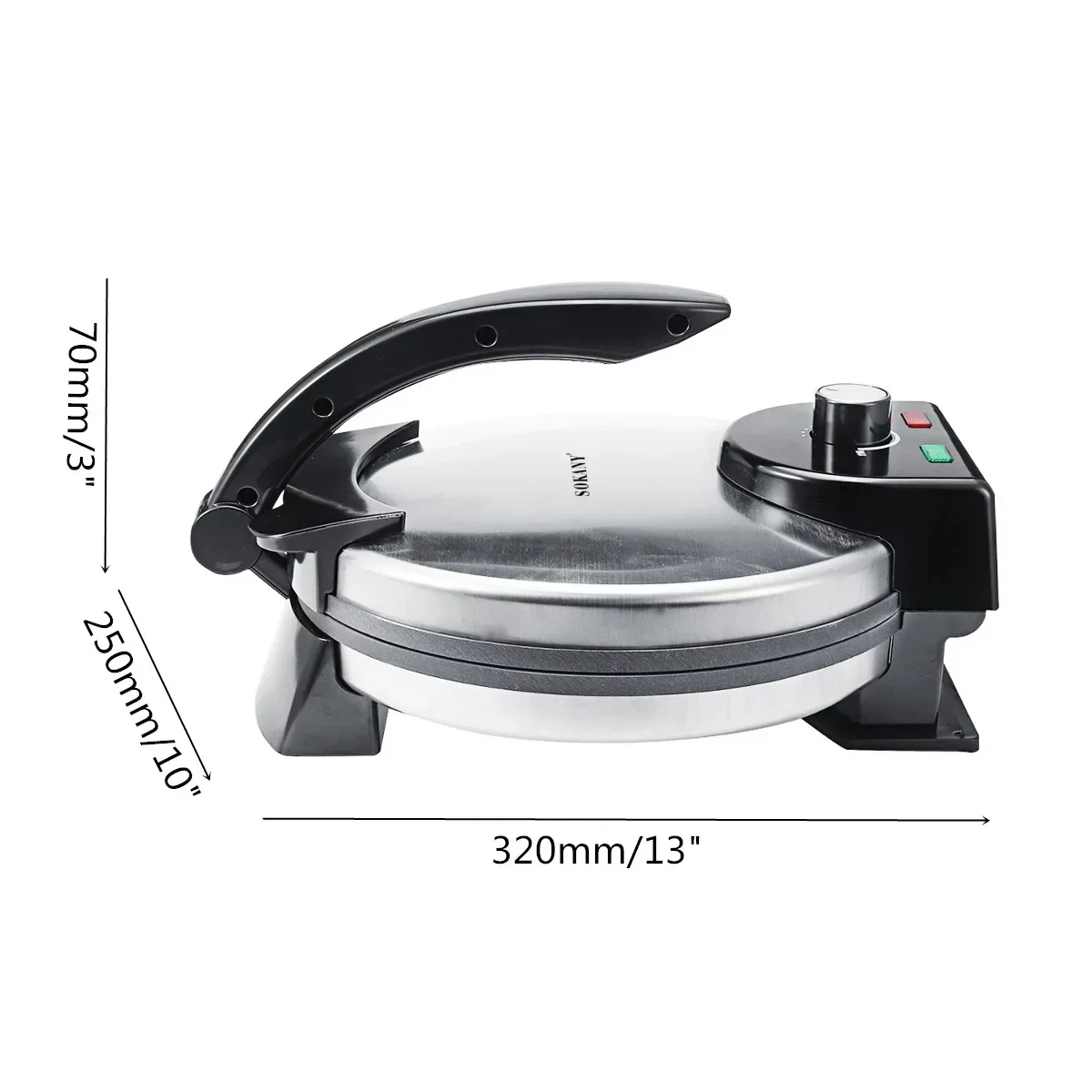 Houselin Crepe Maker 10-inch Cook Area, Tortillas and Pancakes, Roti Maker