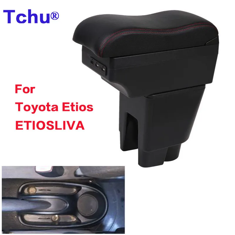 

For Toyota Etios armrest box For Toyota Etiosliva car armrest box dedicated USB charging Ashtray Car Accessories