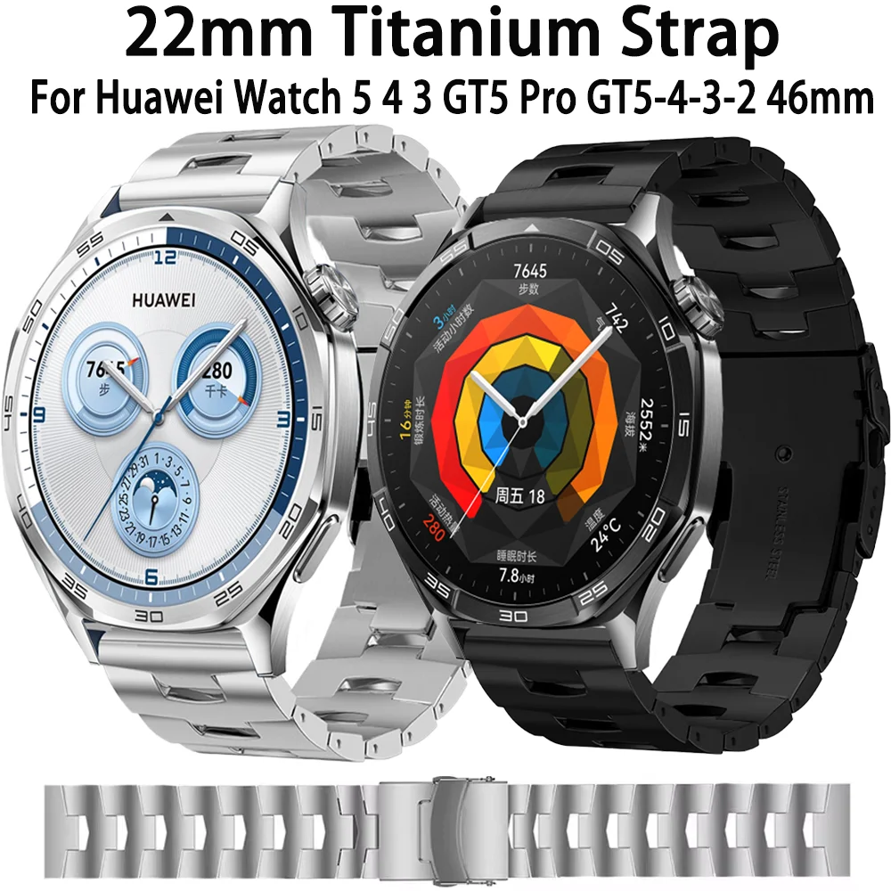22mm Titanium Strap for Huawei Watch 5 4 3 GT6 Pro GT6 GT5-4-3 46mm Lightweight Bracelet Wristband Amazfit BIP 6 Balance 2 Band
