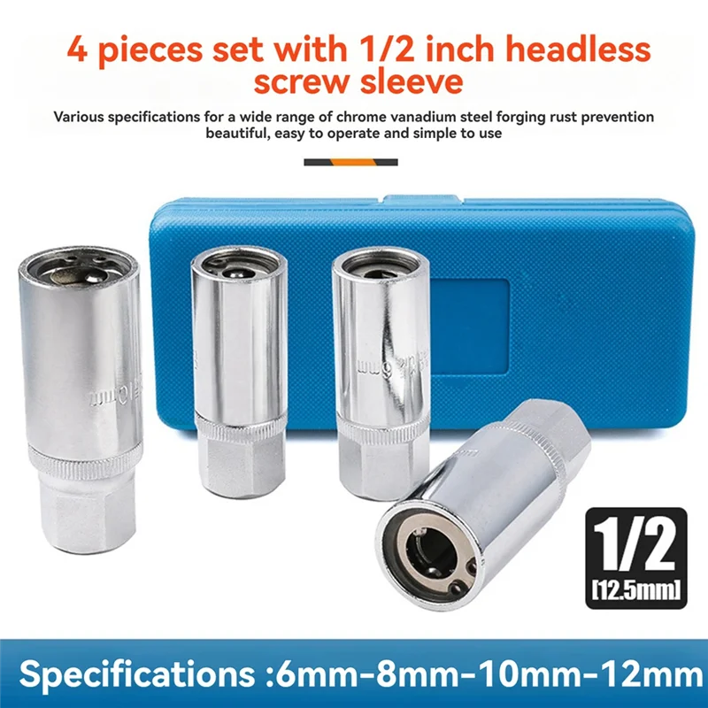 

AONEQ-Headless Screw Extractor Sleeve Stud Screw Slide Tooth Extractor Slide Tooth Extractor Damage Bolt Extractor