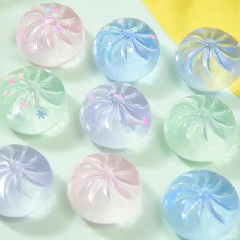 3/4Pcs Kitchen Party Favor Gift Mini Cute Squishy Stress Balls With Creative Transparent Dumpling Shape For Home Desk Decor