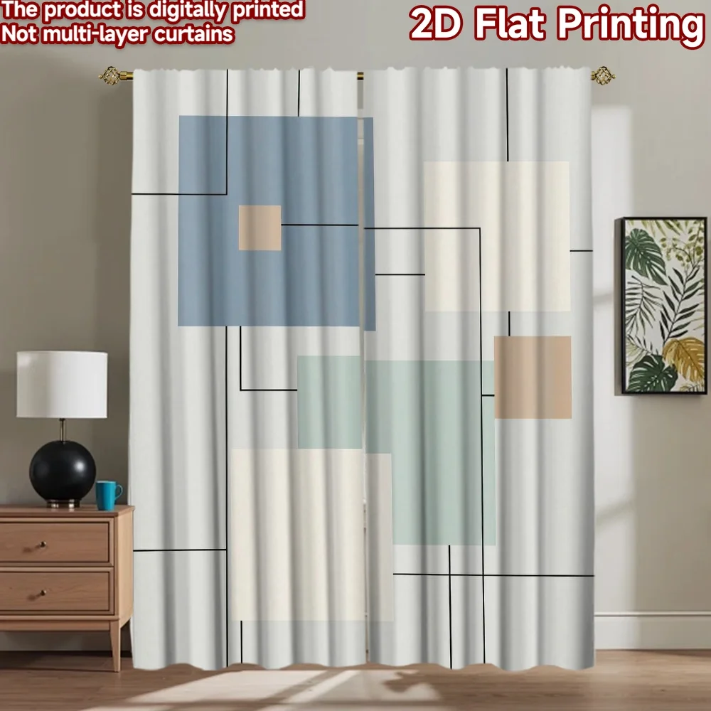 

1pc 2D flat Photography Backdrop Popular Background Banner Geometric Color Blocks 100% Polyester Festive Wall Decor for Bedroom