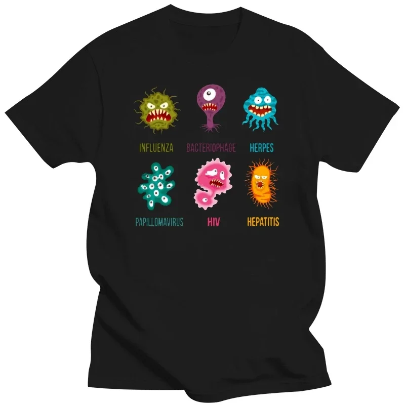 Men tshirt  Cute viruses for biology teacher or a scientist   Viruses   T Shirt(1) Printed T-Shirt tees top