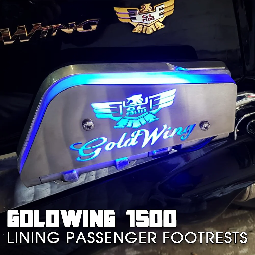 

GOLDWING 1500 Lining Passenger Footrests for HONDA GOLD WING GL1500 LED Footrest Cover Goldwing1500 Lighting Floorboard Covers