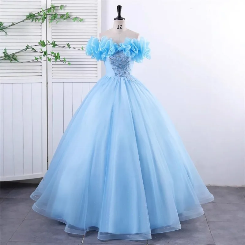 Feminino novo um ombro flor sexy vestido de noite elegante emagrecimento banquete desempenho estilo longo grande pingente puff saia