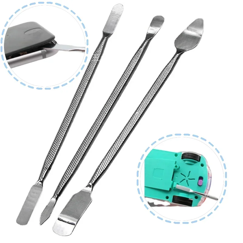 3PCS Repair Tools Kit Universal Disassembly Blades Pry Opening Metal Crowbar for IPhone/Samsung Laptop Spatula Hand Tools