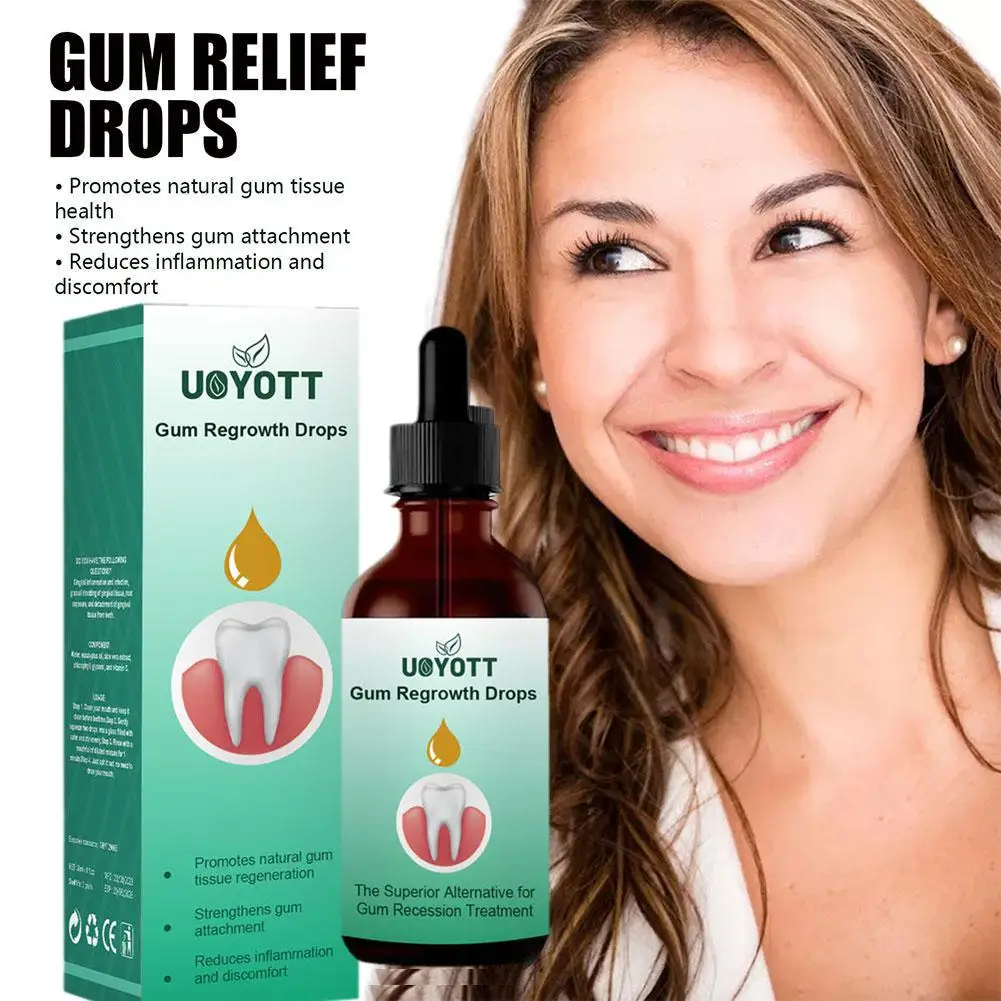 30ml Gum Disease Treatment Gum Regrowth Drops Relieve Mouth Tooth Periodontal Sores Care Clean Oral Treatment Gum Blisters W7l4