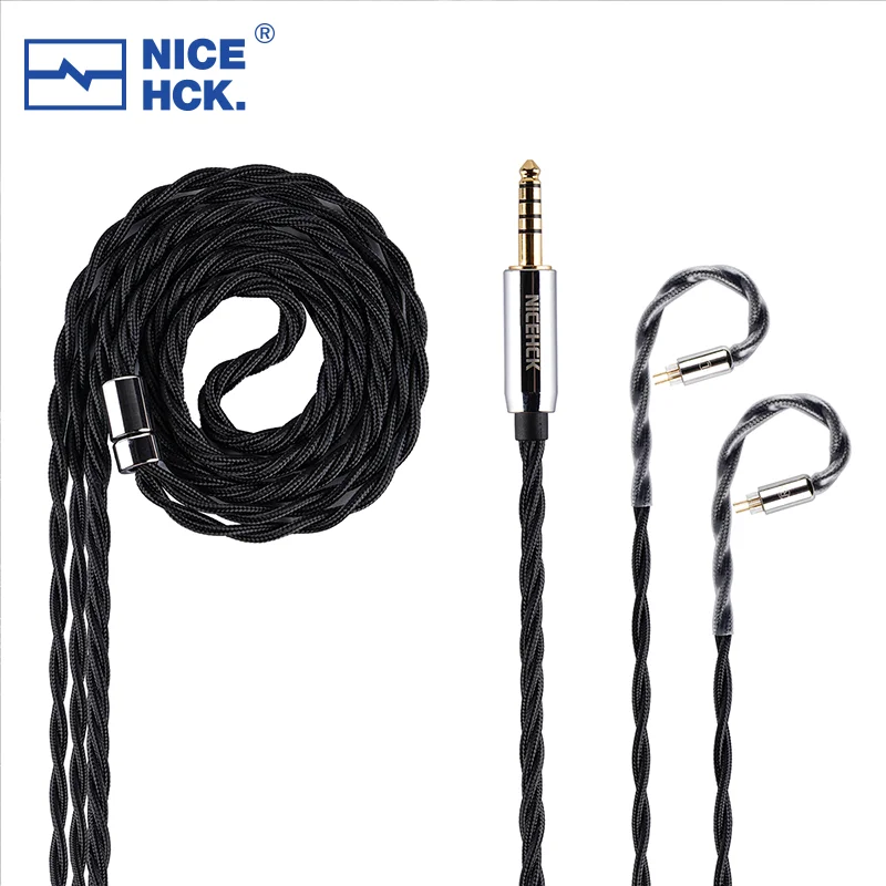 NICEHCK BlackDawn HiFi Kabel Srebrzony z Tajwańskiego Materiału OFC do Monitorów Dousznych MMCX/2Pin/QDC dla Glacier Mega5-EST NX8 IEM — zdjęcie produktu 7