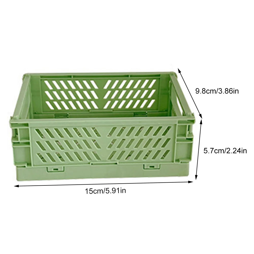 Plastic Foldable Storage Crate Folding Box Basket Stackable Cute Makeup Jewellery Toys Boxes for Storage Box Organizer Portable