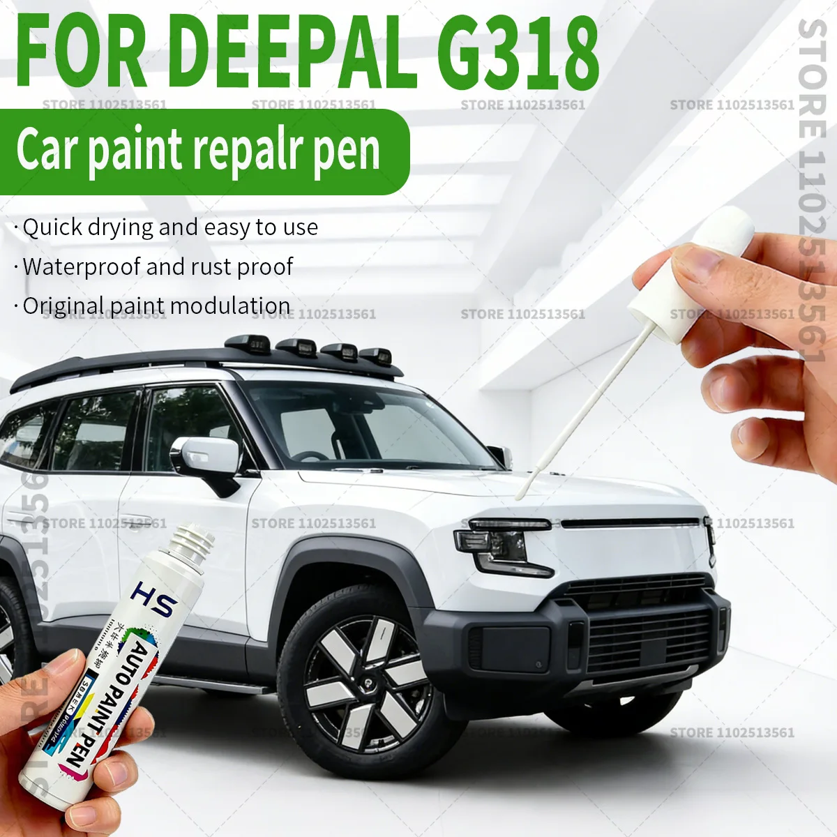 For 2024-2025 Deepal G318 Scratch Removal and Paint Repair Pen Gunga Silver Y83 Linzhi Ink Color Gray 219 Sunshine Gold Black
