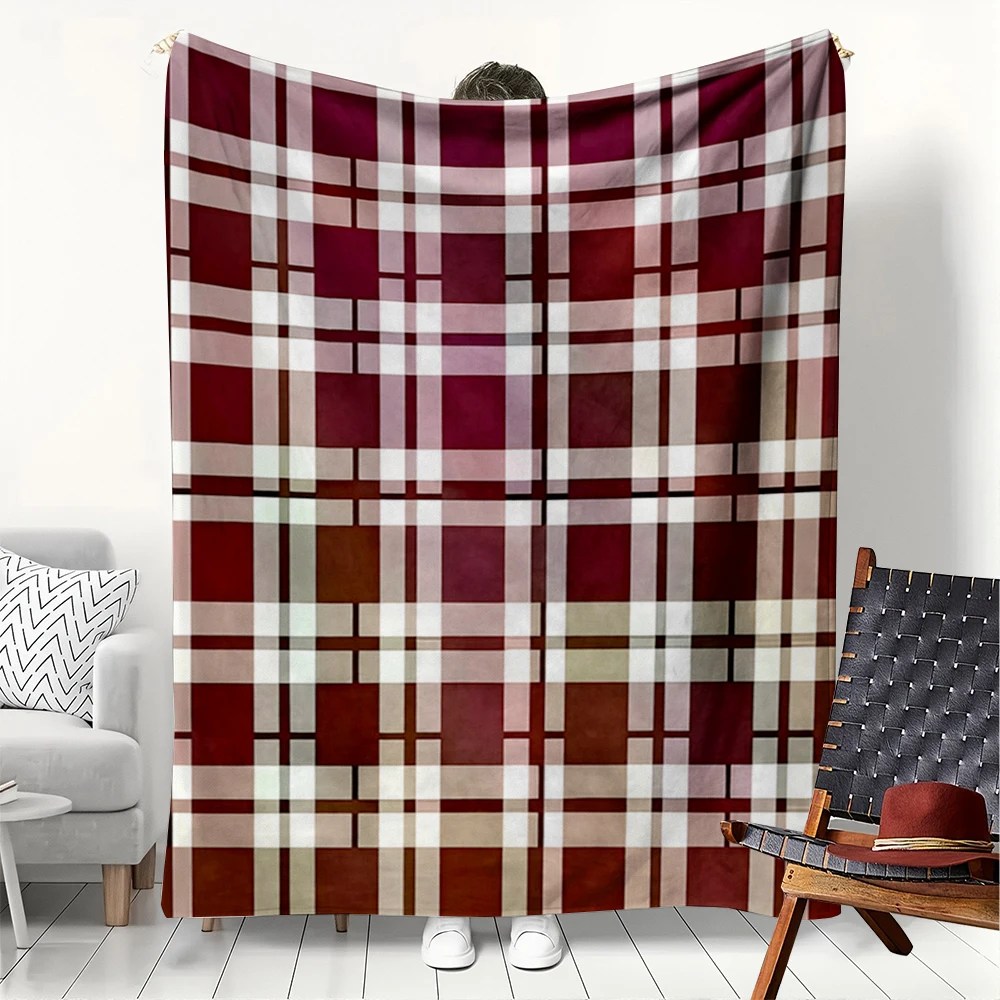 1PC Blanket GTI Tartan Plaid Print Flannel Thin blankets for Home Car Naps Camping Festival gift Perfect gifts four season use