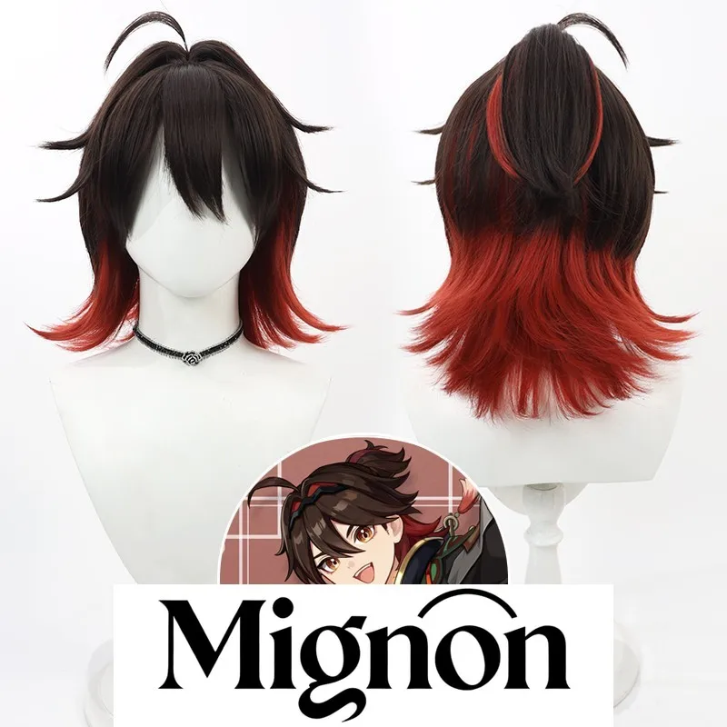 

Genshin Impact Gaming cosplay wig detachable ponytail Halloween gift