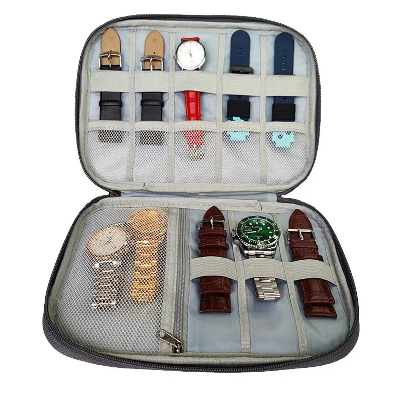 6Color Watch Organizer Case Multifunction Portable Travel for Apple Watch Strap Band Box Storage Bag Watchband Holder Case Pouch