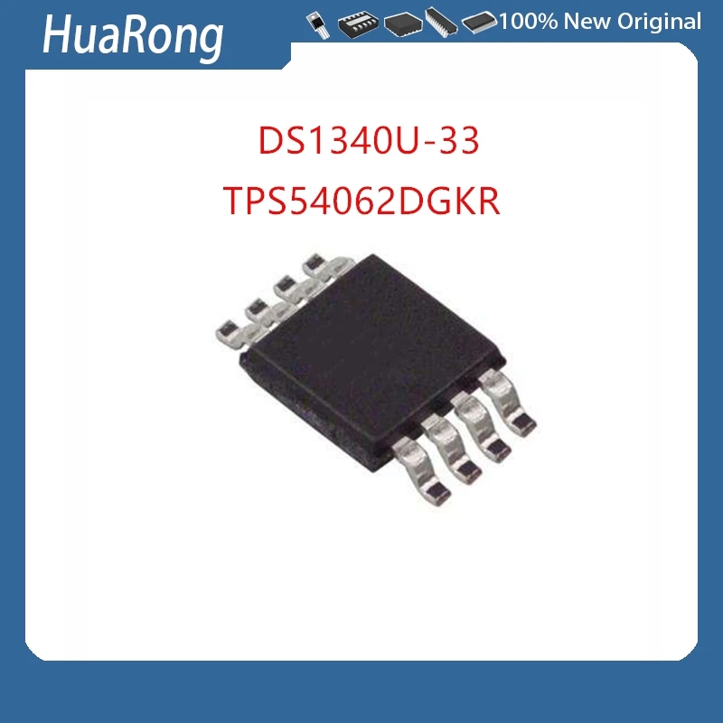 10Pcs/Lot    TPS54062DGKR 54062 DS1340U-33+T&R DS1304 MSOP8