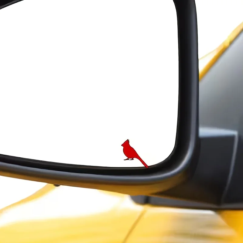 4 قطع/مجموعة من ملصقات الفينيل العصرية على شكل طائر الكاردينال الأحمر - مثالية لحقائب الظهر/حافظات الهاتف/أجهزة الكمبيوتر المكتبية/ديكور الطبيعة