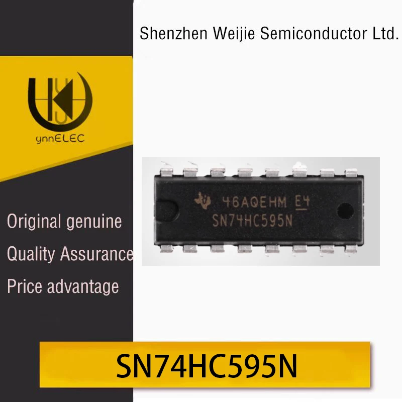 Genuine Original Direct-Plug SN74HC595N Logic Chip Silk Screen - Register Package DIP-16