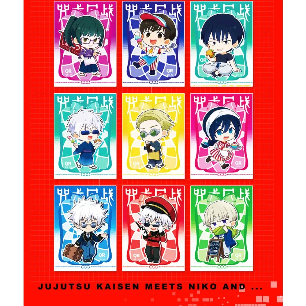 Fantasy Anime Jujutsu Kaisen Collection Cards Creative Exquisite Fashion Peripherals Art Character Cards Birthday Gifts for Kids