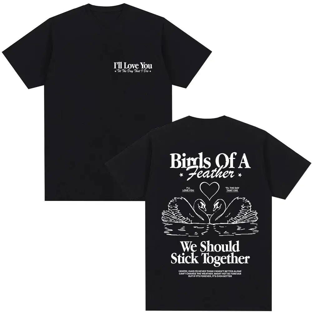 Hit Me Hard and Soft Album 2025 Print T Shirt Birds of A Feather Clothing Short Sleeve T-shirts Men Women Casual Cotton T-shirt