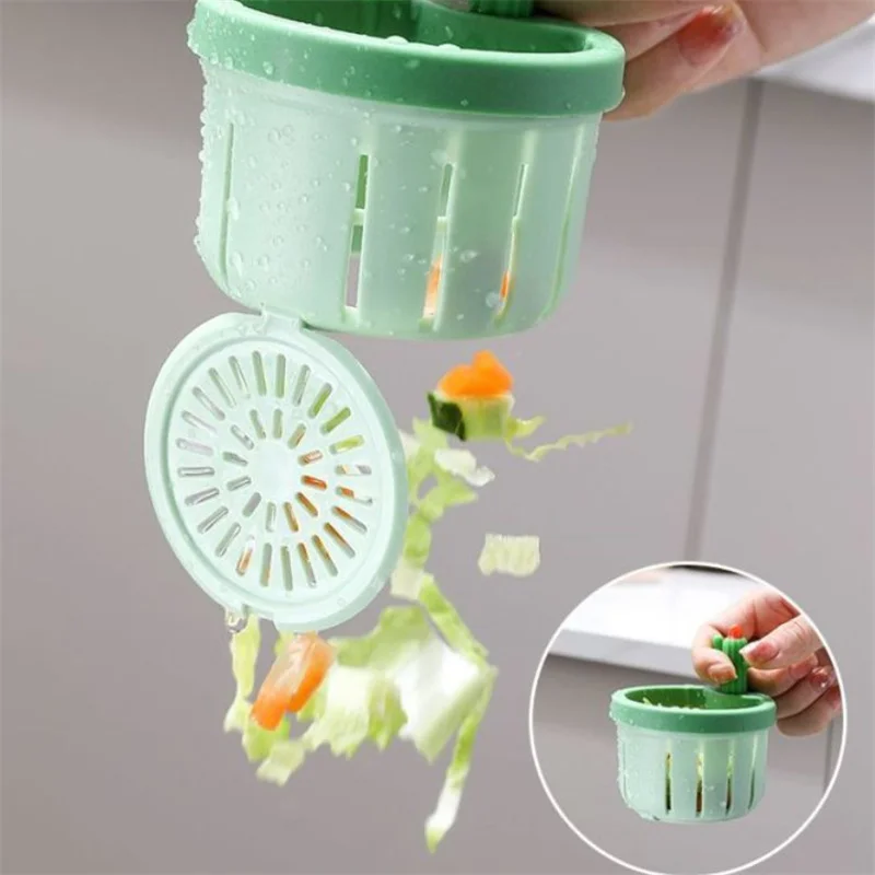 1pcs Cactus Sink Drain Strainer Press Automatic Dumping Basket Multi-functional Use Filter Net For Tub Kitchen Waste Collector