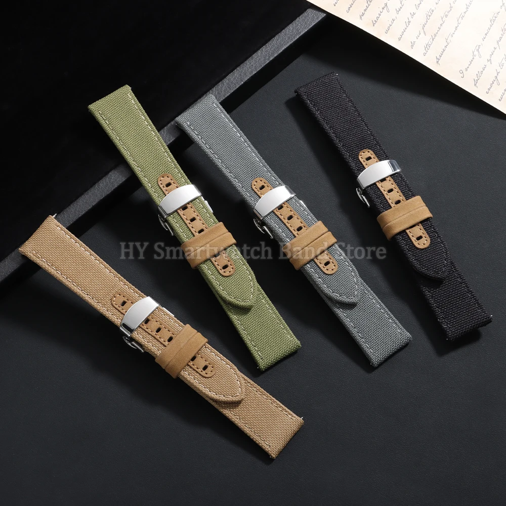 20mm 22mm Nylon Canvas Watch S - Canvas Strap Watch review and price